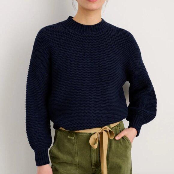 Alex Mill Sweaters - Alex Mill Button-Back Crewneck Sweater
